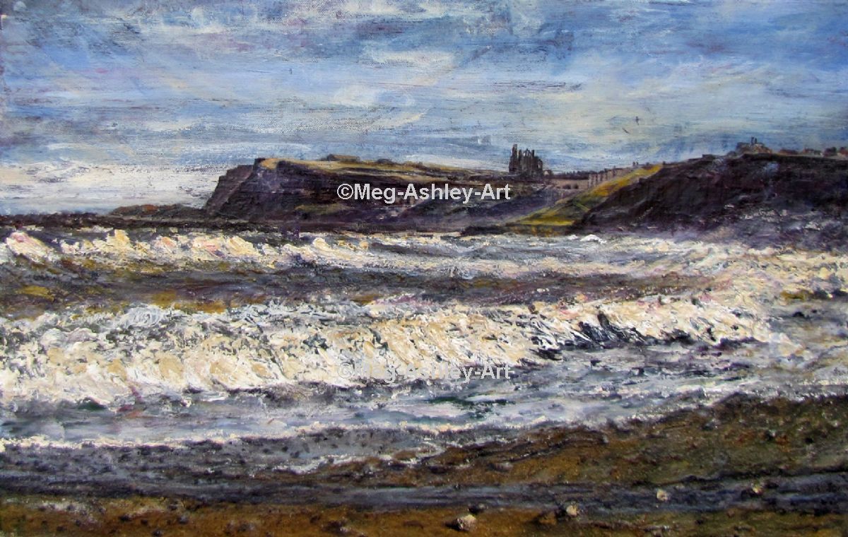 Stormy Sea Whitby Meg Ashley